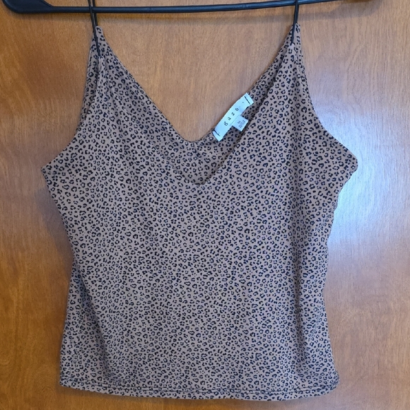 gaze Tops - Gaze Brown Leopard Print Camisole
